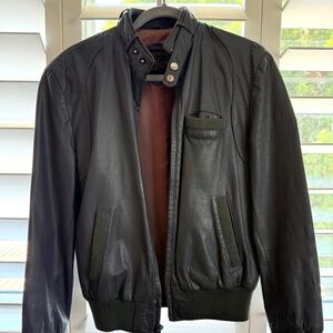 Genuine Vintage Leather - Members Only 70s Style - Grey Size 40 - Sopranos Mob